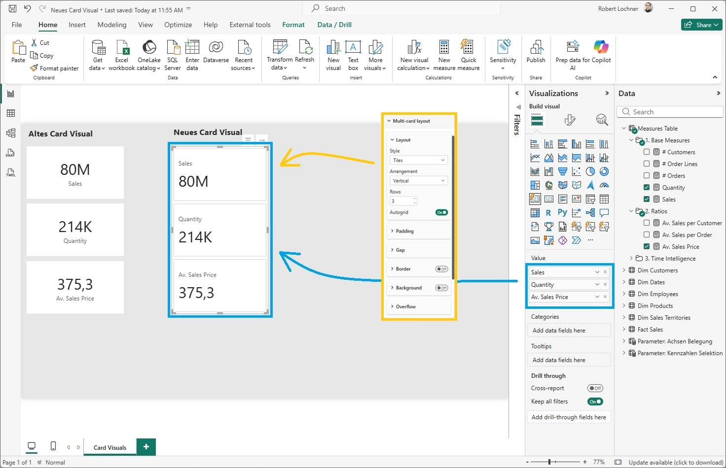 Das neue Card Visual in Power BI – Linearis :: Power BI & data1.io