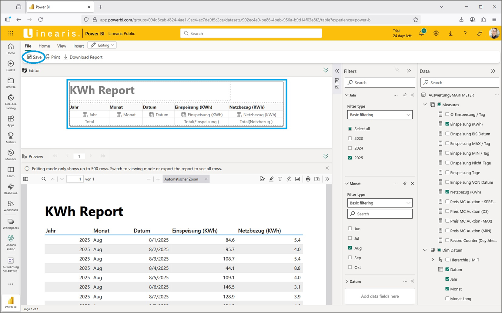 Paginated Reports – Teil 1 Erstellung mit dem Power BI Editor ...