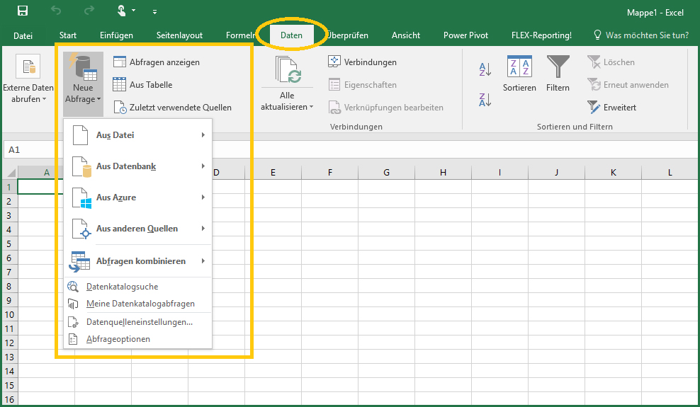 Не работает power query в excel 2016