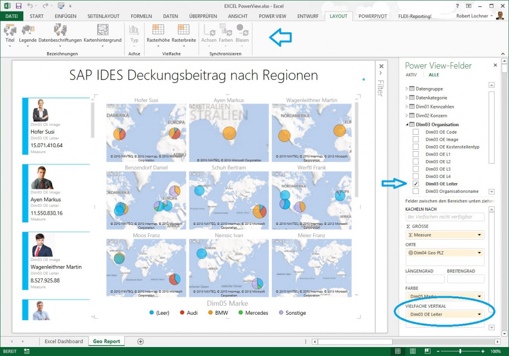 Das Neue Excel 2013 Teil 4 Power View Map Reports Linearis Self Service Business Intelligence